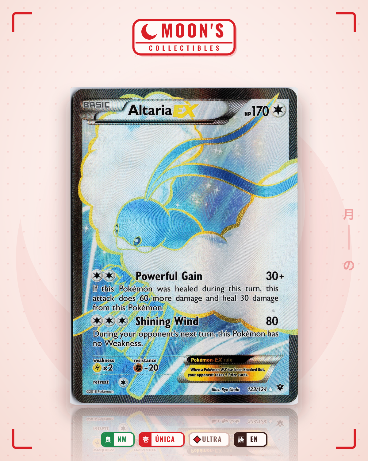 Carta Pokémon Altaria-EX · Fates Collide #123/124 (NM) — pieza única en Moon's Collectibles México