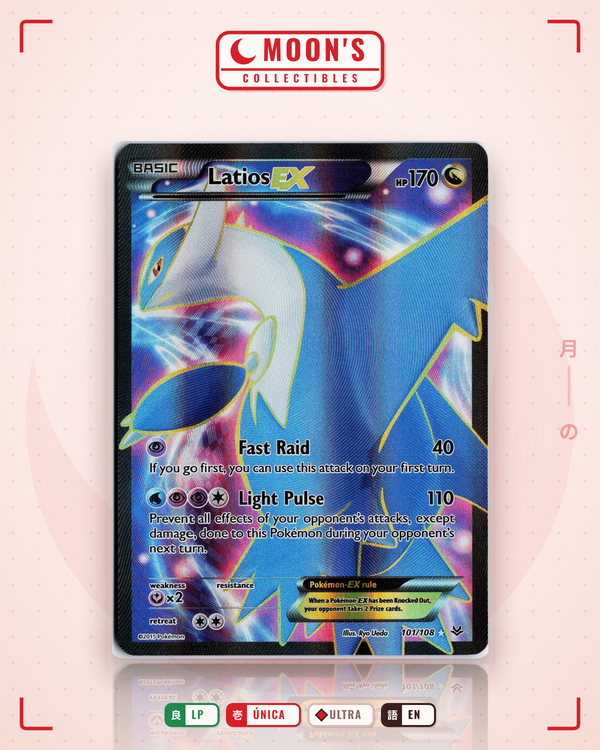 Carta Pokémon Latios-EX · Roaring Skies #101/108 (LP) — pieza única en Moon's Collectibles México