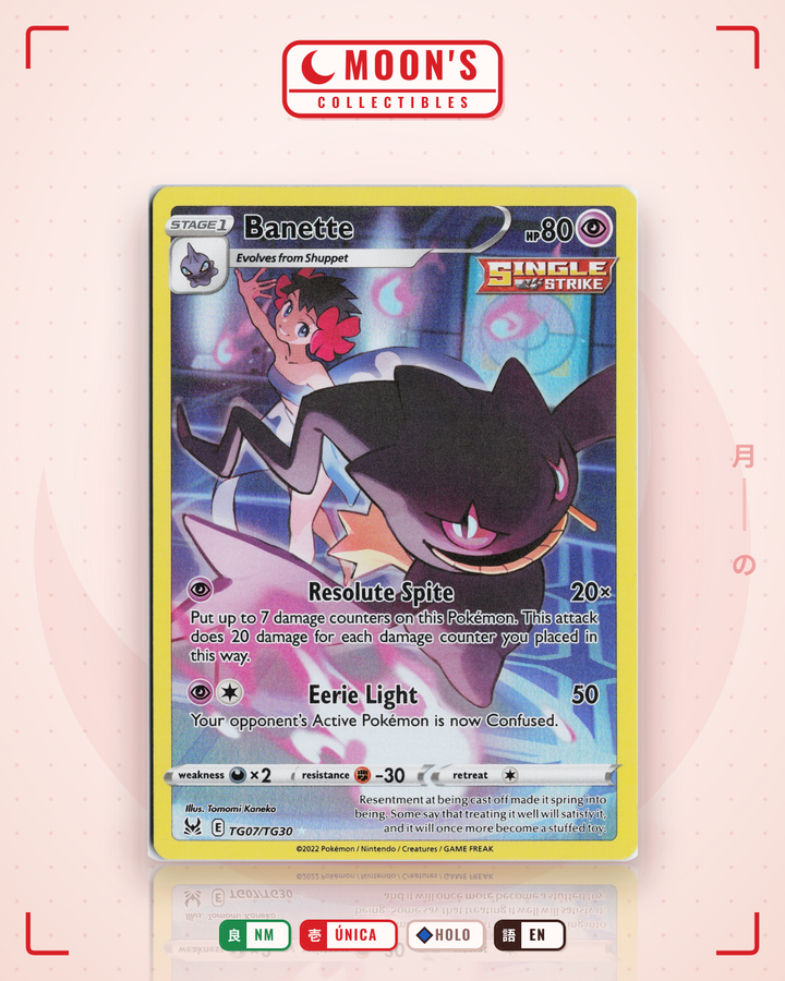 Banette · Lost Origin Trainer Gallery #TG07/TG30 · NM