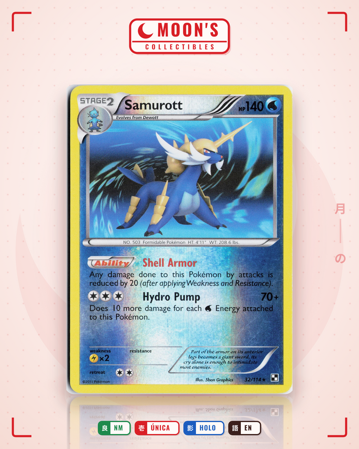 Samurott · Black & White #32/114 · NM
