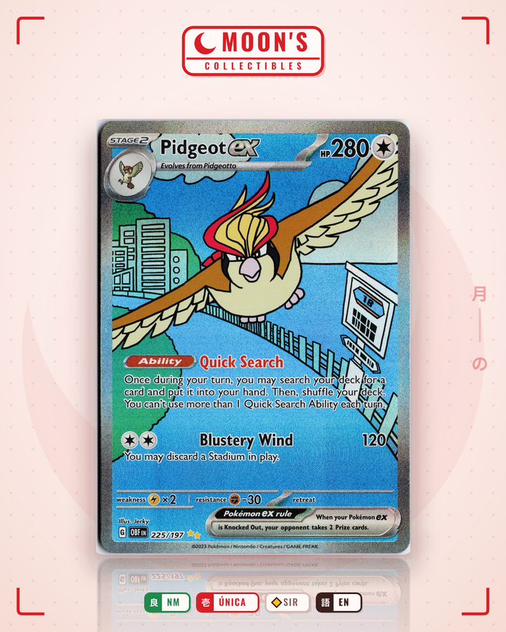 Pidgeot ex · Obsidian Flames #225/197 · NM