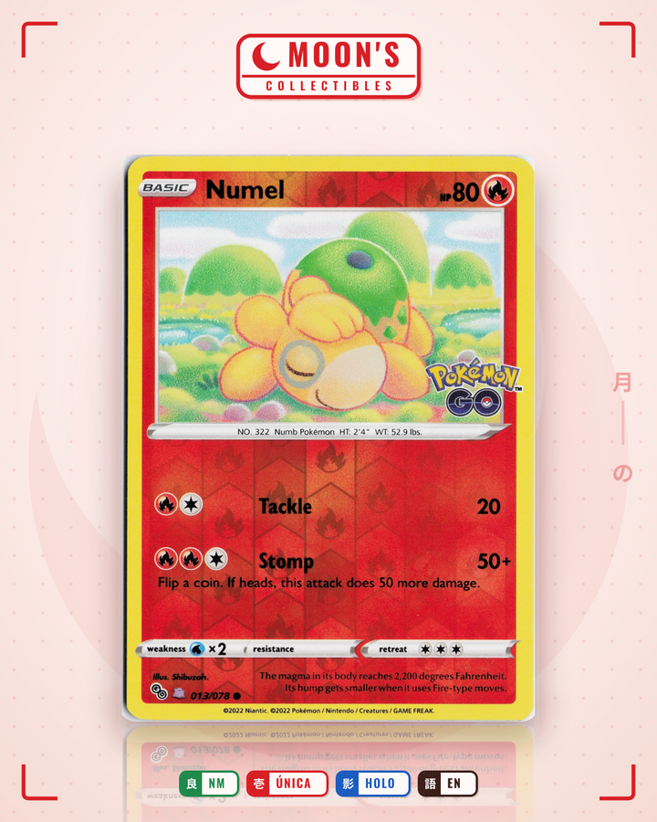 Numel · Pokémon GO #013/078 · NM