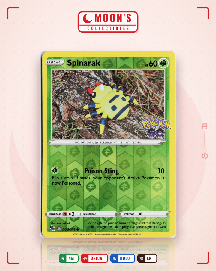 Spinarak · Pokémon GO #006/078 · NM