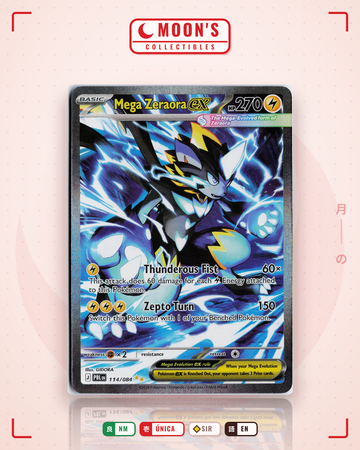 Mega Zeraora ex · Pitch Black #114/084 · NM