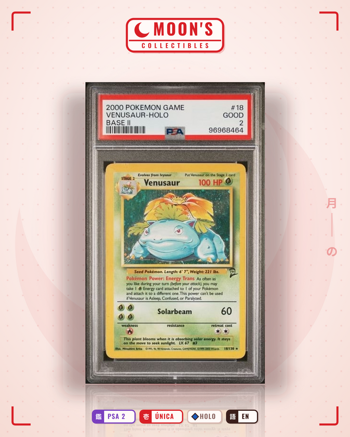 Venusaur · Base Set 2 #18/130 · PSA 2