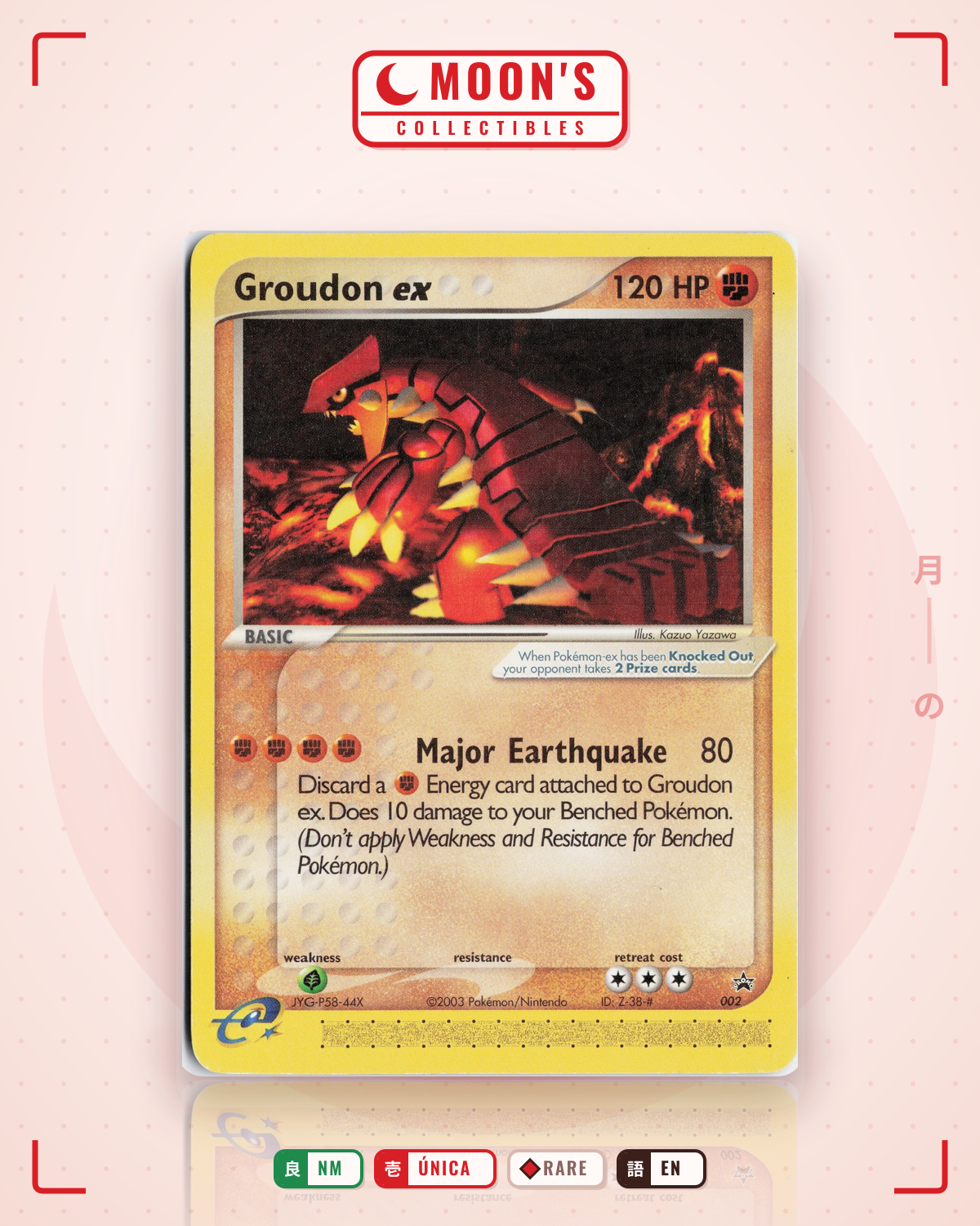 Carta Pokémon Groudon ex · Nintendo Black Star Promos #002 (NM) — pieza única en Moon's Collectibles México