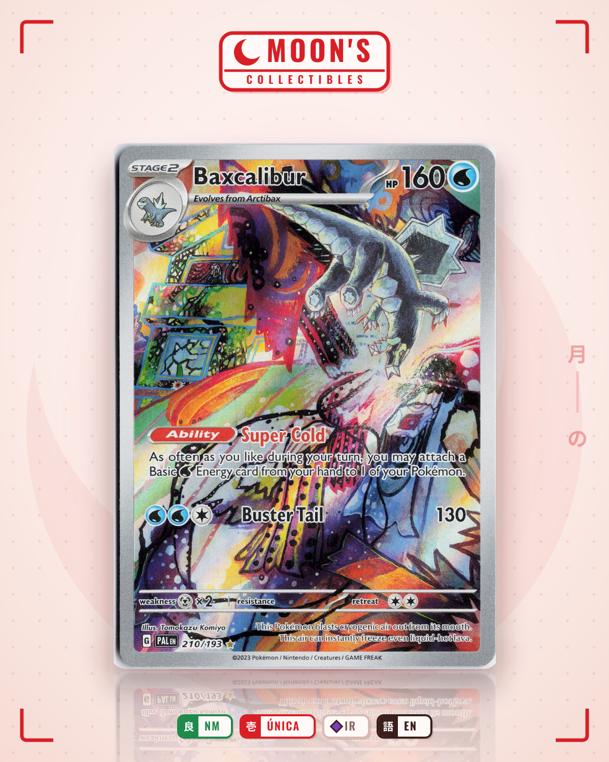 Carta Pokémon Baxcalibur · Paldea Evolved #210/193 (NM) — pieza única en Moon's Collectibles México