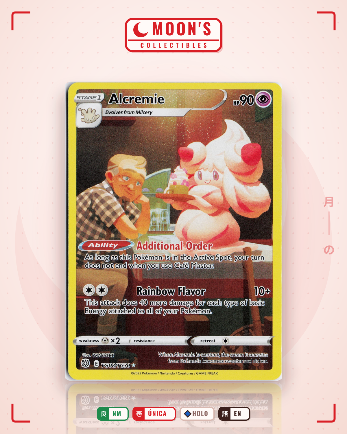 Carta Pokémon Alcremie · Brilliant Stars Trainer Gallery #TG08/TG30 (NM) — pieza única en Moon's Collectibles México