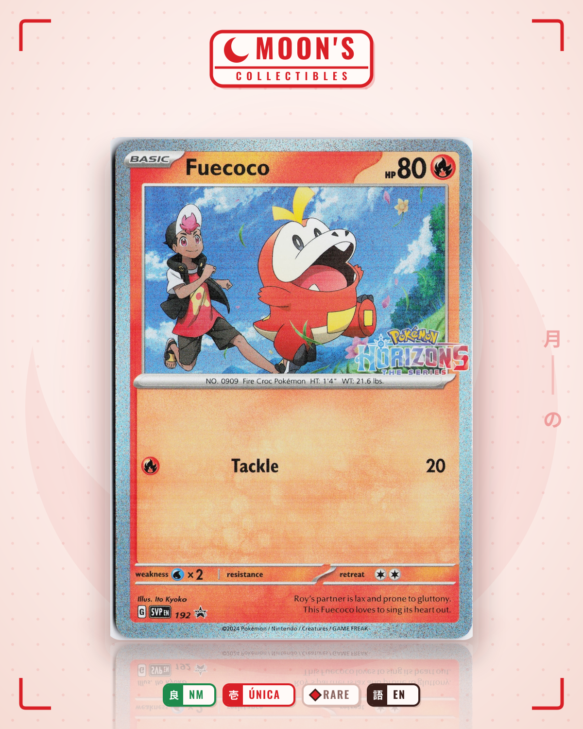 Carta Pokémon Fuecoco · Scarlet & Violet Black Star Promos #192 (NM) — pieza única en Moon's Collectibles México