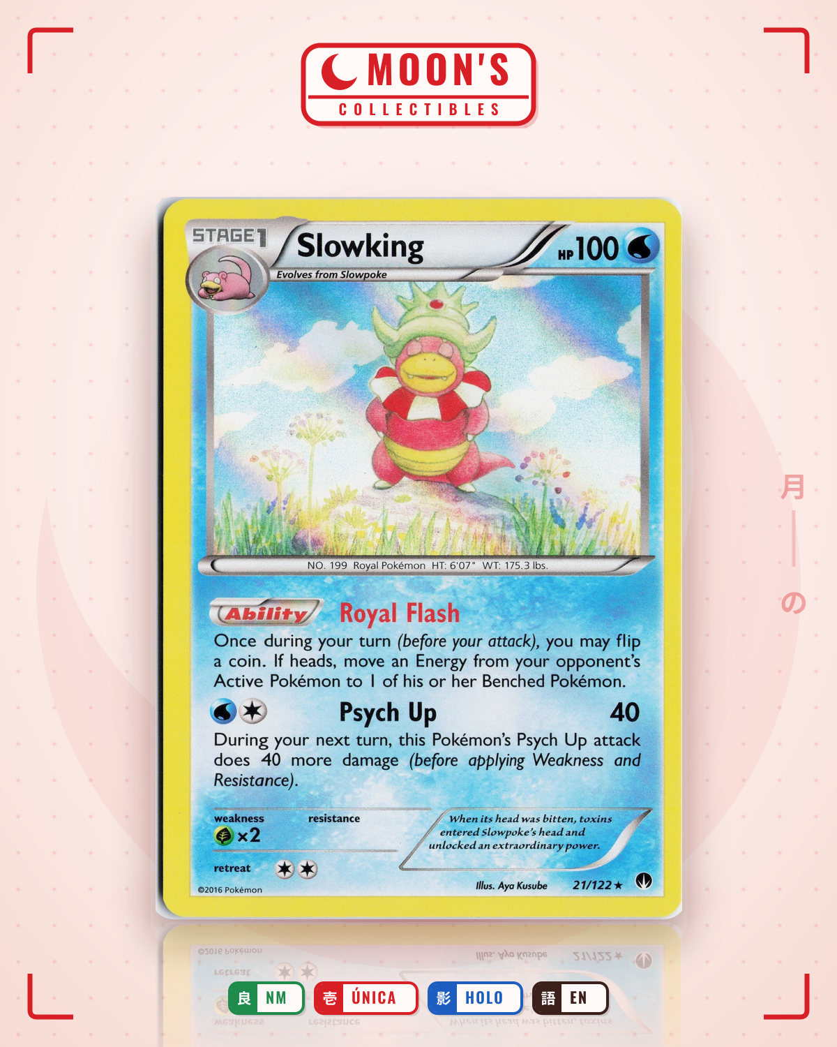 Carta Pokémon Slowking · BREAKpoint #21/122 (NM) — pieza única en Moon's Collectibles México