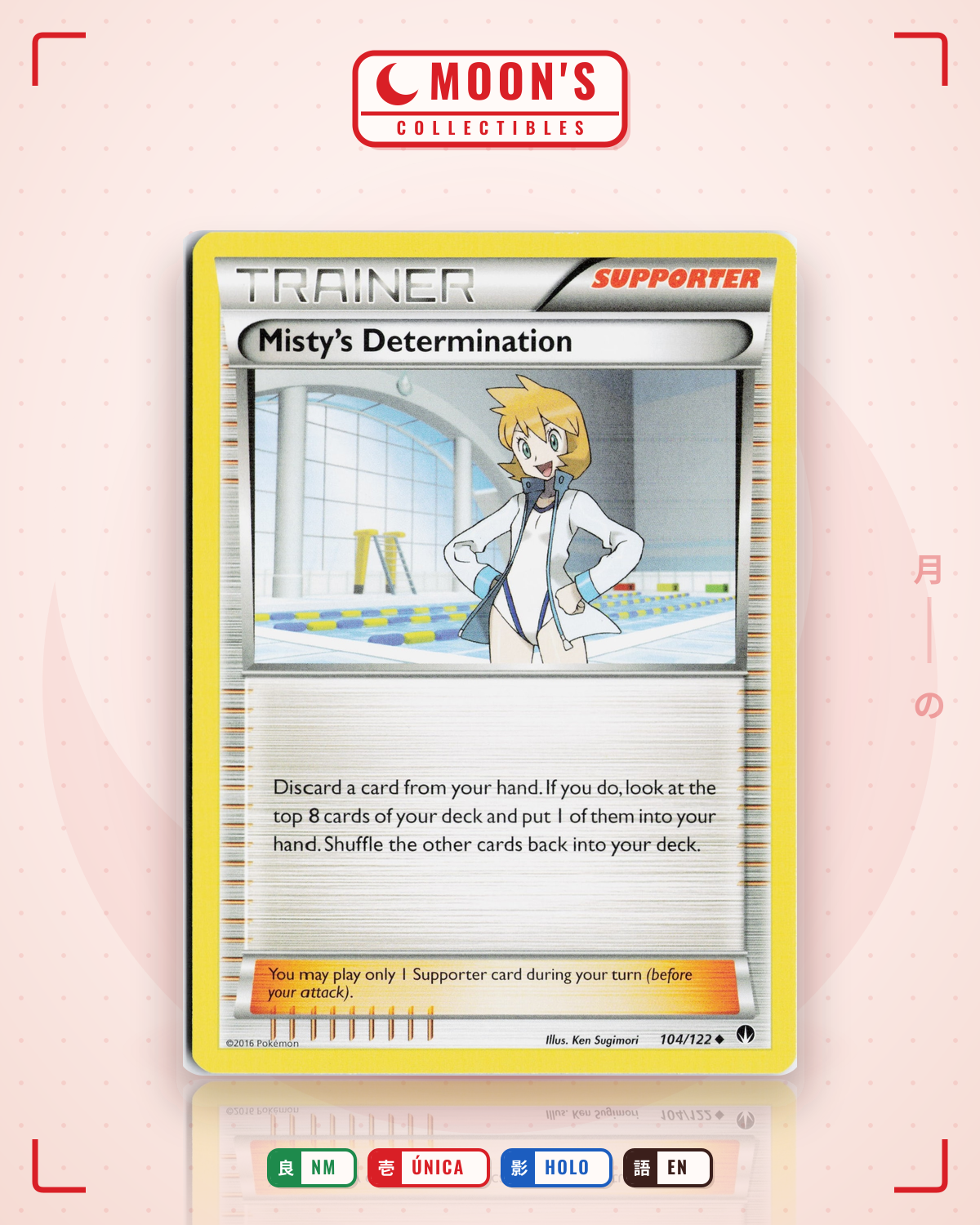Carta Pokémon Misty's Determination · BREAKpoint #104/122 (NM) — pieza única en Moon's Collectibles México