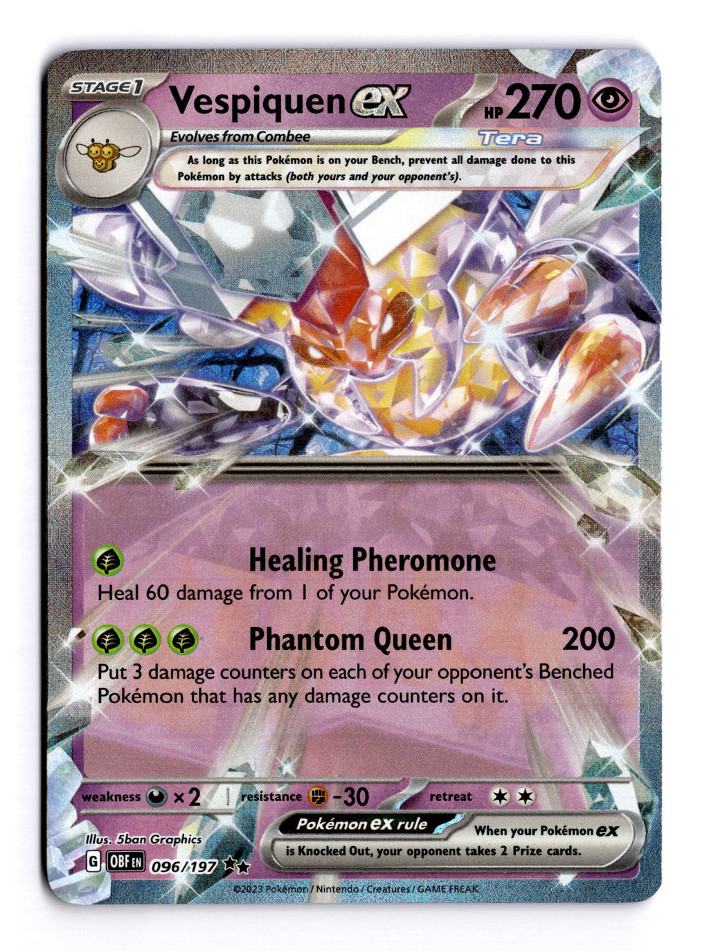 Vespiquen ex · Obsidian Flames #096/197 · NM