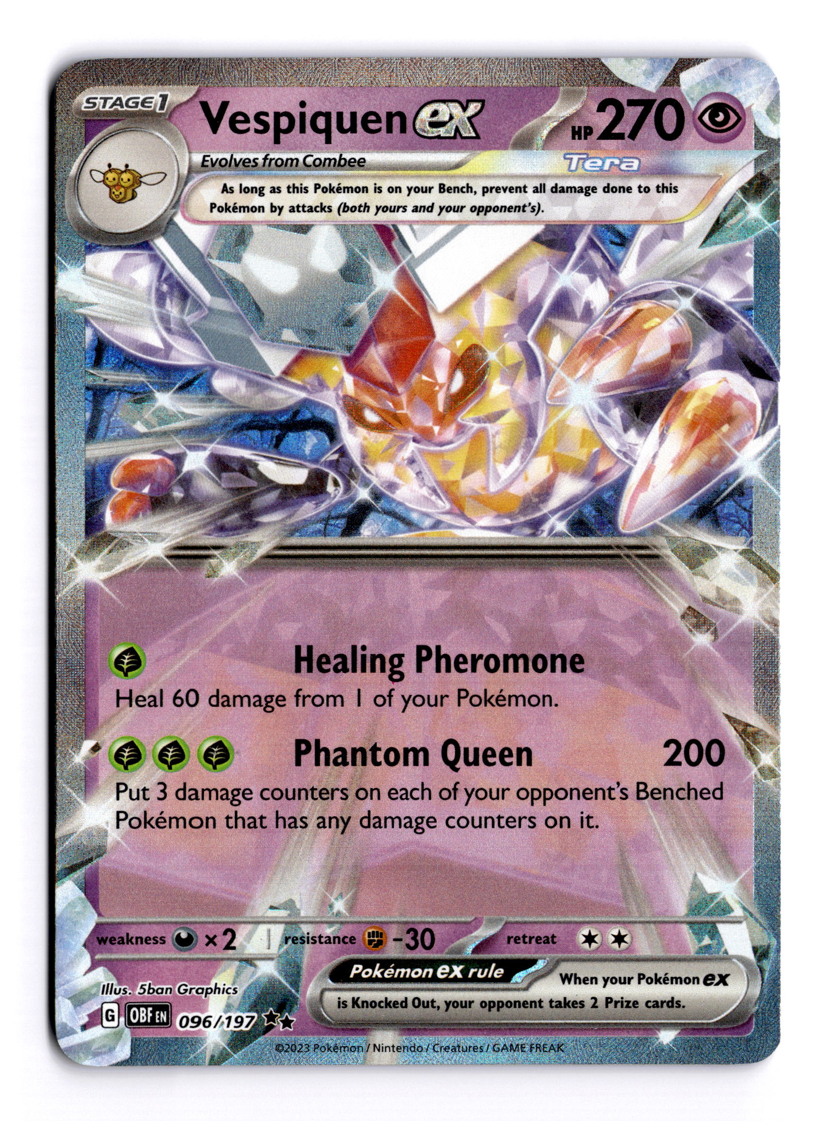 Vespiquen ex · Obsidian Flames #096/197 · NM