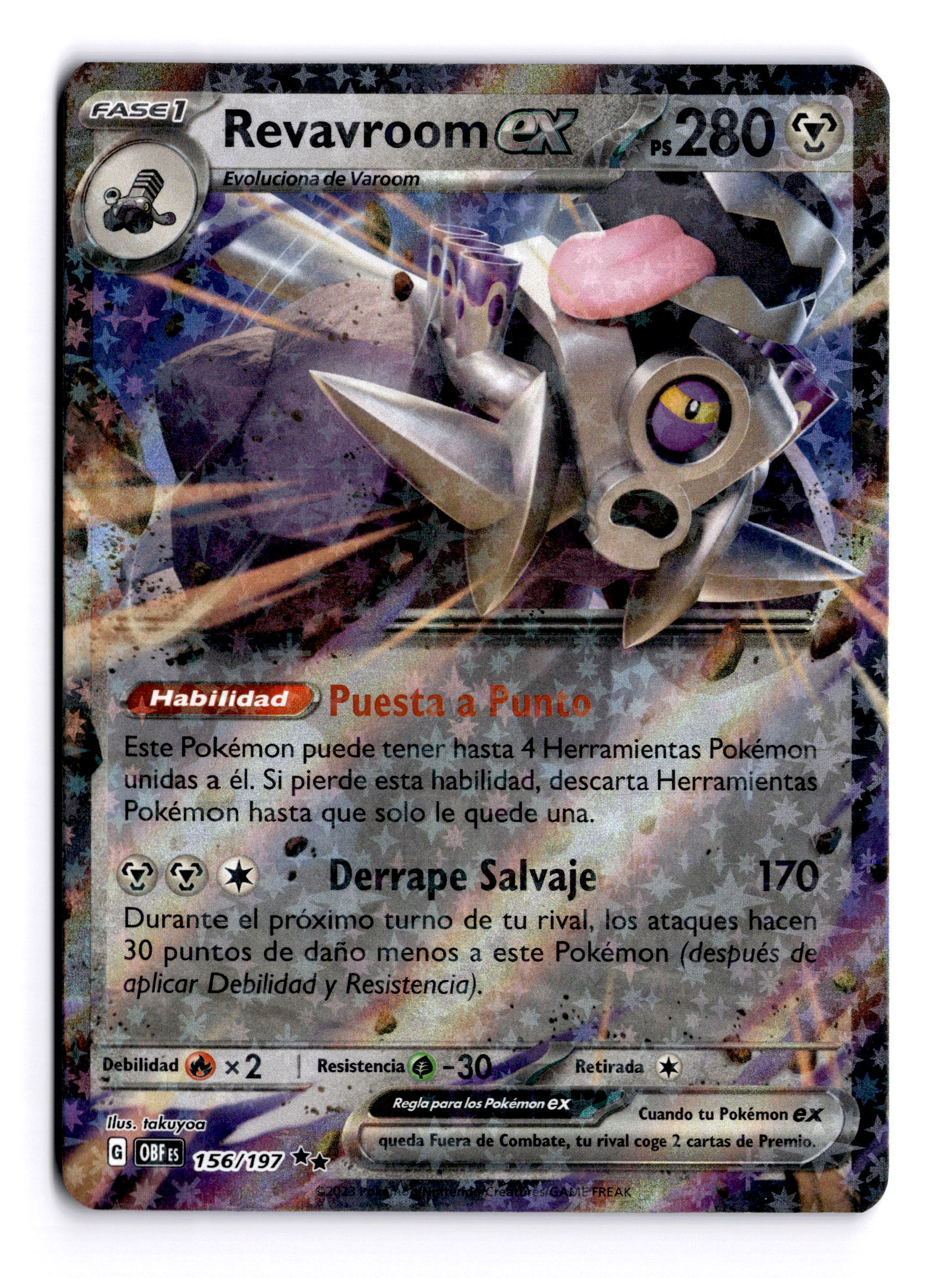 Revavroom ex Español · Obsidian Flames #156/197 · NM