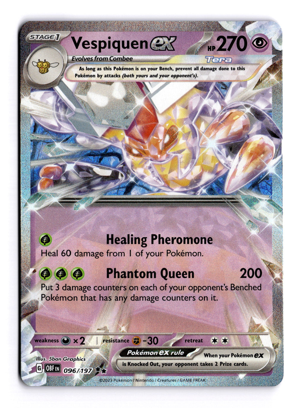 Vespiquen ex · Obsidian Flames #096/197 · NM