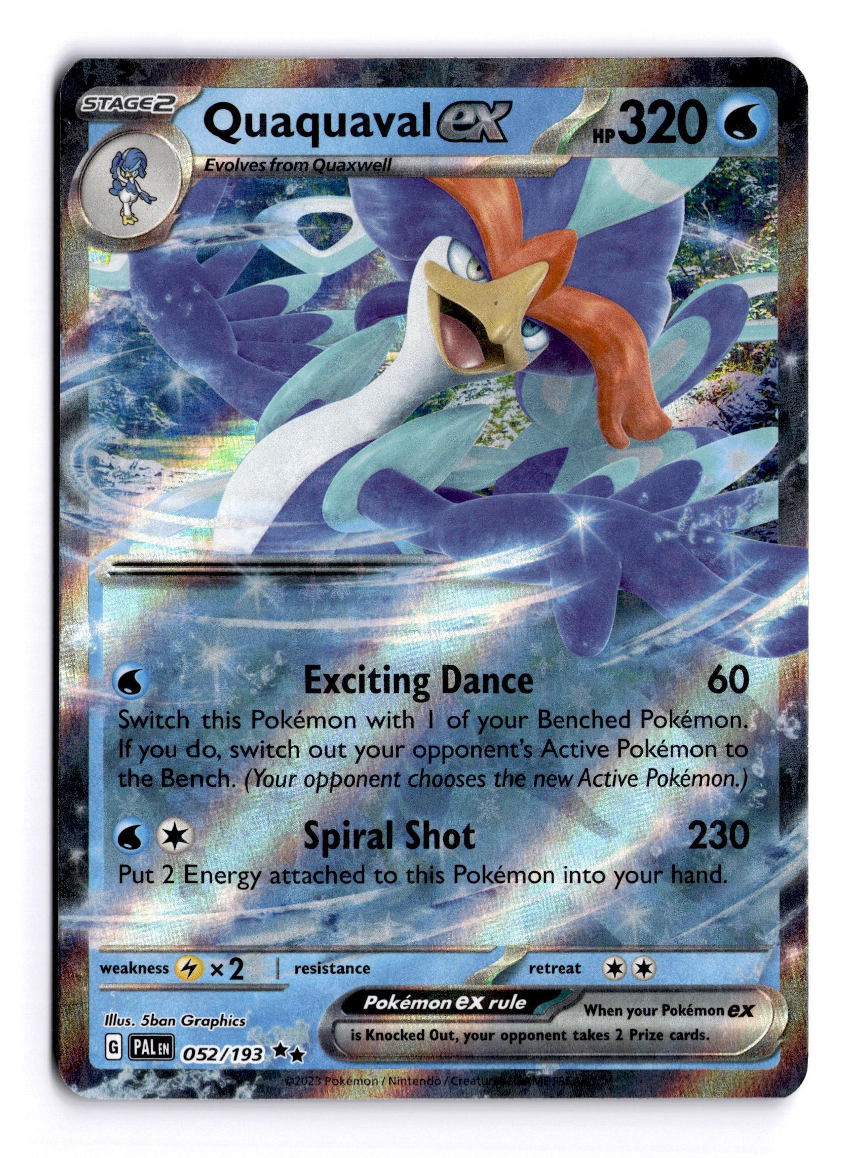 Quaquaval ex · Paldea Evolved #052/193 · NM