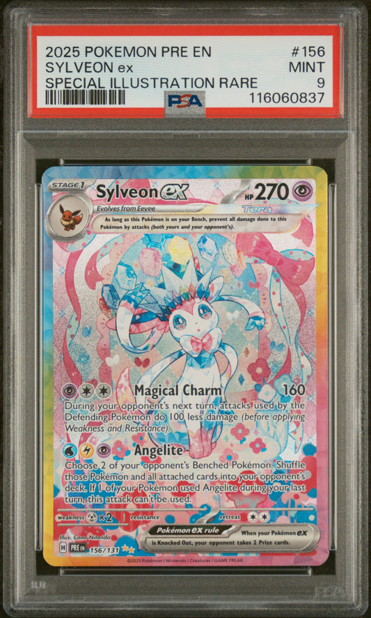 PSA 9 Sylveon Ex 156/131 Prismatic Evolutions